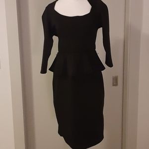 Black peplum Pinup girl dress